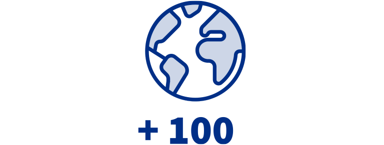 100 countries where HIPRA is present